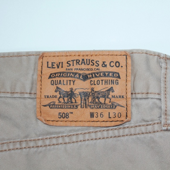 Levi’s 508 Mens Pants/Jeans Tan/Brown Size 36” Waist 30” Length - Picture 12 of 12